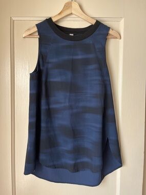 Athleta Navy and Black Striped Sleeveless Camisole
